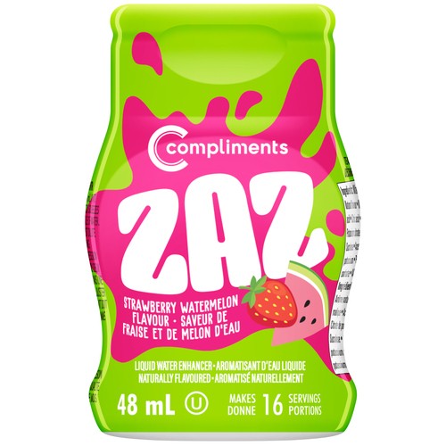 Compliments ZAZ Liquid Water Enhancer Strawberry Watermelon 48 ml
