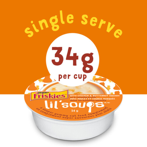 Friskies Wet Cat Food Complement Lil’ Soups With Chicken 34 g