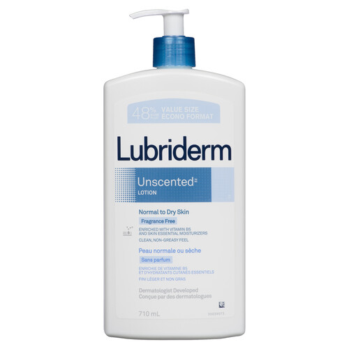 Lubriderm Moisturizing Lotion Normal To Dry Skin Unscented 710 ml