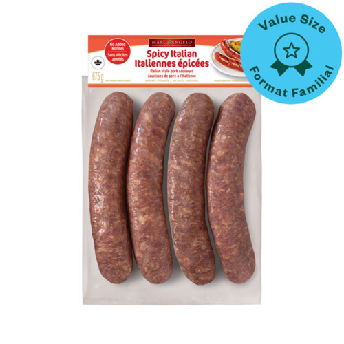 Marcangelo Frozen Sausages Hot Italian Jumbo 675 g