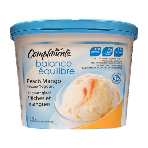 Compliments Balance Frozen Yogurt Peach Mango 1.89 L