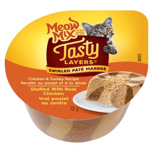 Meow Mix Tasty Layers Wet Cat Food Chicken & Turkey 78 g