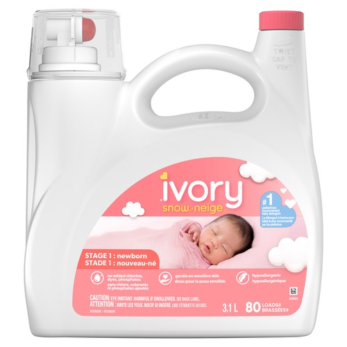 Ivory Snow Liquid Laundry Detergent Regular For New Born 3.1 L