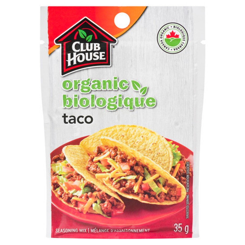 Club House Organic Seasoning Mix Taco 35 g - Voilà Online Groceries ...