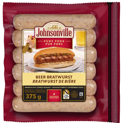 Johnsonville Smoked Sausage Beer Bratwurst 375 g