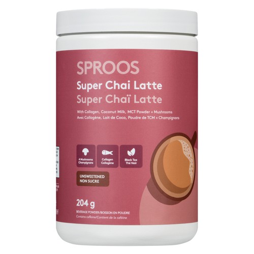 Sproos Supplements Powder Super Chai Latte Unsweetened 204 g