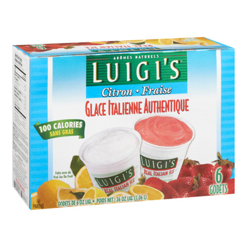 Luigi's Real Italian Ice Value Pack 6 x 176 ml