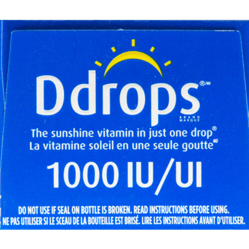 Ddrops Vitamin D3 1000 IU Liquid 365 Drops 10 ml