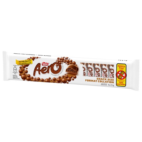 Nestlé Aero Peanut-Free Chocolate Bar Juniors Treat Size 9 x 7.3 g