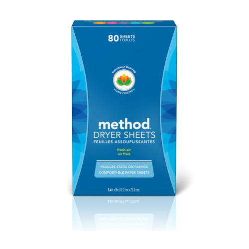 Method Dryer Sheets Fresh Air 80 EA