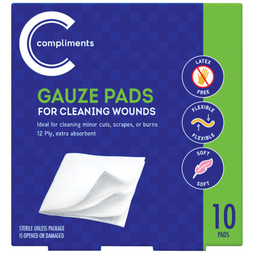 Compliments Gauze Pads Small 10 Count