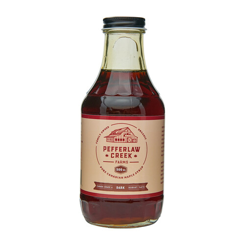 Pefferlaw Creek Farms Organic Dark Maple Syrup 500 ml