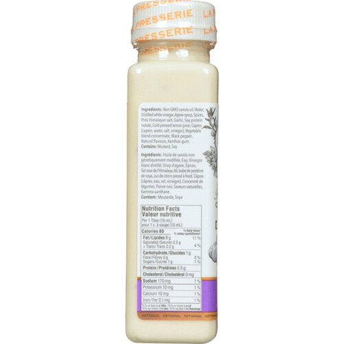 La Presserie Vegan Salad Dressing Caesar Garlic 213 ml