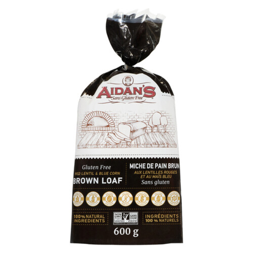 Aidan's Gluten-Free Loaf Red Lentil & Blue Corn Brown 600 g (frozen)