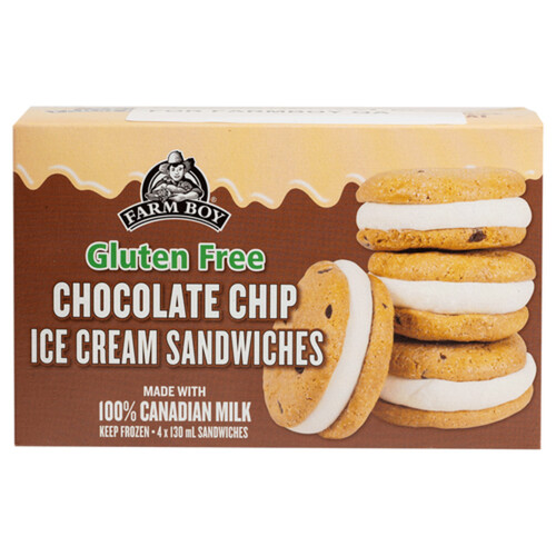 Farm Boy Gluten-Free Ice Cream Sandwich Chocolate Chip 520 ml