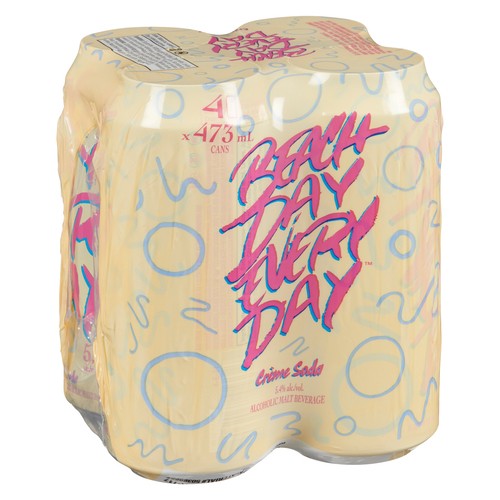 Beach Day Everyday Beer 5.4% Alcohol Cream Soda 4 x 473 ml (cans)