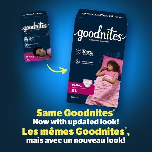 Goodnites Girls Nighttime Bedwetting Underwear S6 28 Count
