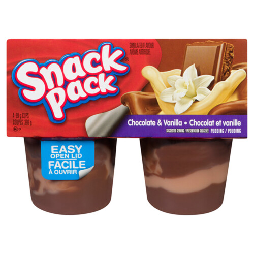 Snack Pack Gluten-Free Pudding Cups Chocolate & Vanilla 4 x 99 g