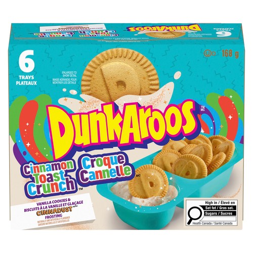 Dunkaroos Cinnamon Toast Crunch Vanilla Cookies And Cinnadust Frosting 6 x 28 g