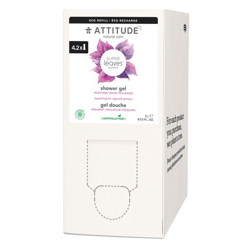 Attitude Super Leaves Shower Gel Eco Refill White Tea Leaves 2 L