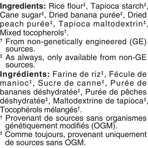 Gerber Organic Baby Snacks Rice Rusks Banana & Peach 50 g