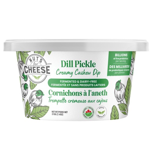 Nuts For Cheese Dairy-Free Creamy Cashew Dip Dill Pickle 210 g