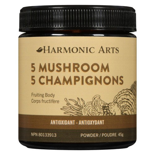 Harmonic Arts 5 Mushroom Powder Fruiting Body 45 g