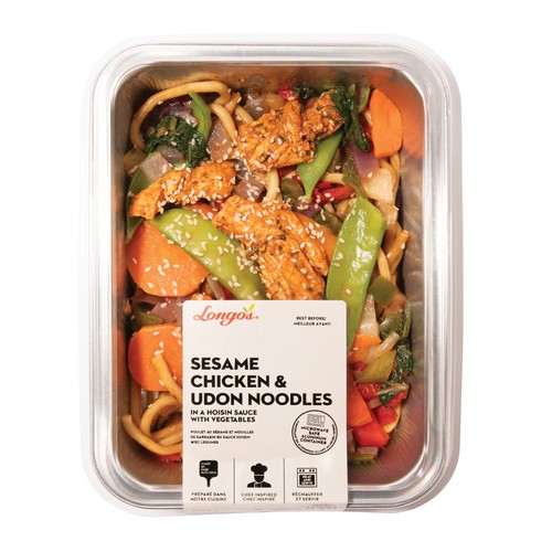 Longo's Ready To Eat Meals Sesame Chicken & Udon Noodles In A Hoisin Sauce 505 g