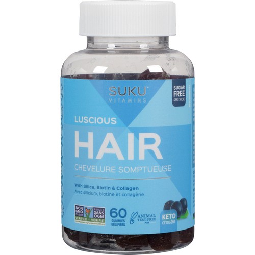 SUKU Vitamins Luscious Hair Gummies 60 Count