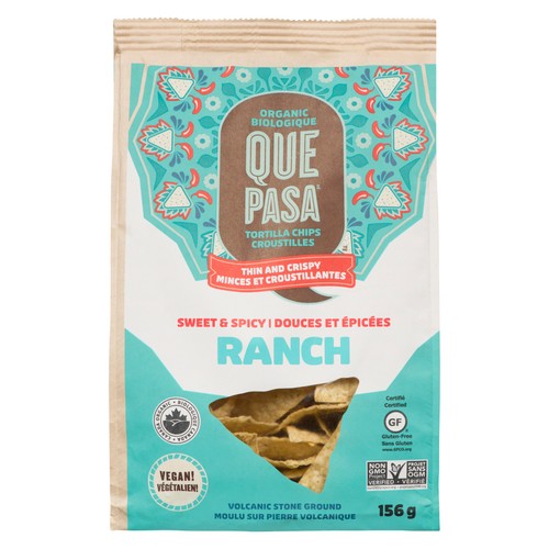 Que Pasa Organic Gluten-Free Tortilla Chips Sweet & Spicy Ranch 156 g