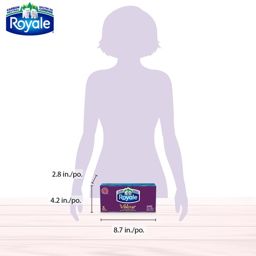 Royale Velour Facial Tissue 1 Flat Box x 72 Sheets