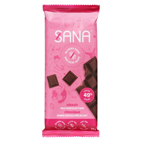 Sana Milk Chocolaty Bar Classic No Added Sugar 75 g