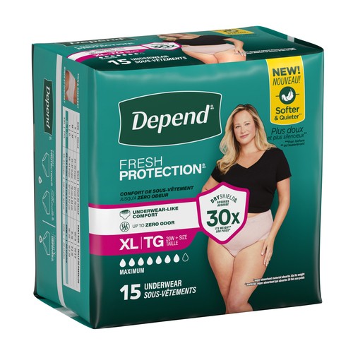 Depend Women Underwear Maximum Absorbency XL 15 Count