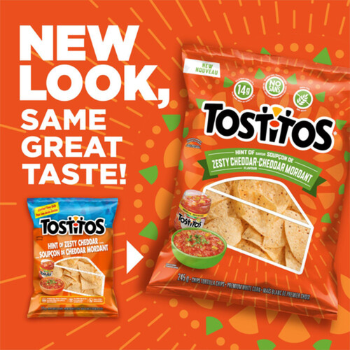 Tostitos Tortilla Chips Hint Of Zesty Cheddar 245 g