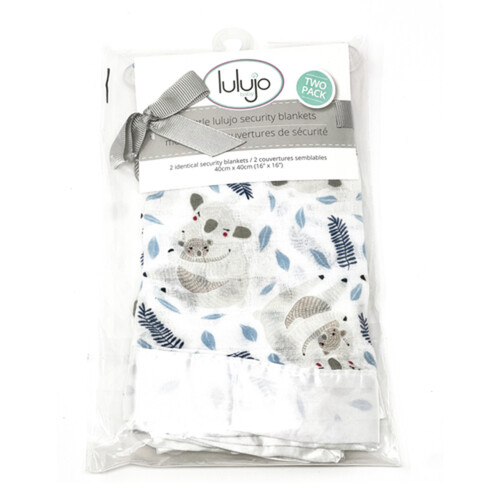 Lulujo Baby Blanket Security Muslin 2 Pack