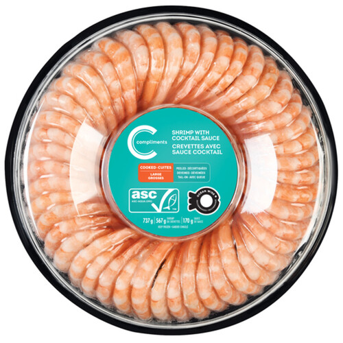 Compliments Frozen Shrimp Ring With Cocktail Sauce 737 g