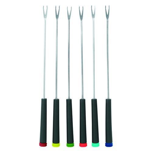 Trudeau Maison Fondue Forks Set Of 6 Charcoal 