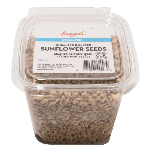 Longo's Roasted Sunflower Seeds Unsalted 400 g