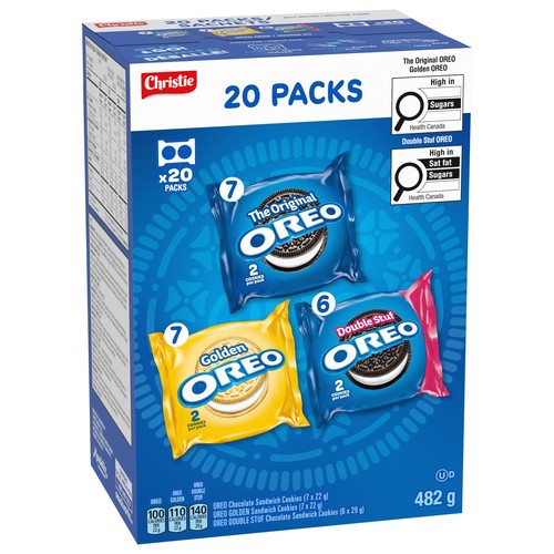 Oreo Sandwich Cookies Original & Double Stuf & Golden Variety Pack 482 g