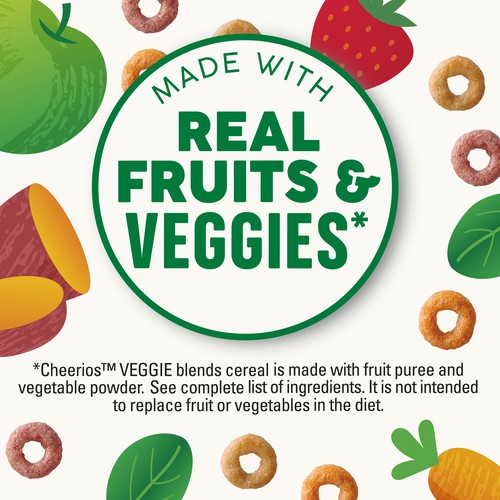 Cheerios Veggie Blends Cereal Apple Strawberry 300 g