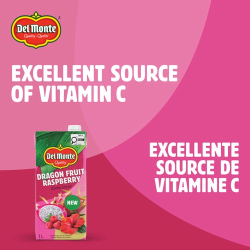 Del Monte Juice Blend Dragon Fruit Raspberry 1 L