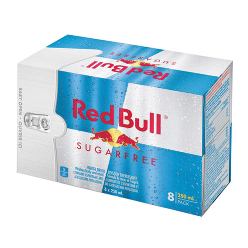 Red Bull Energy Drink Sugar Free 8 x 250 ml (cans)