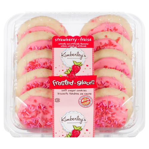 Kimberley's Bakeshoppe Frosted Cookies Pink Strawberry 383 g