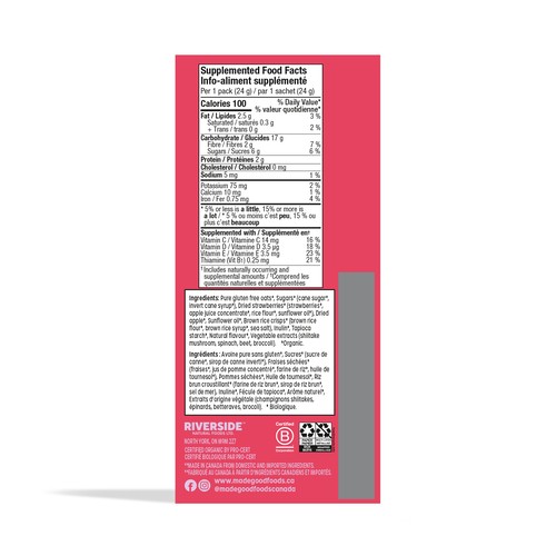 MadeGood Organic Mini Granola Strawberry 5 x 24 g