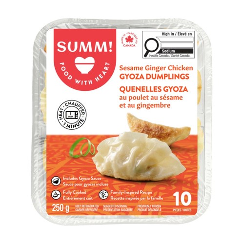 SUMM! Gyoza Dumplings Sesame Ginger Chicken 10 Count 250 g