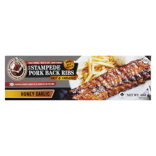 Butcher's Selection Frozen Stampede Pork Back Ribs Honey Garlic 680 g