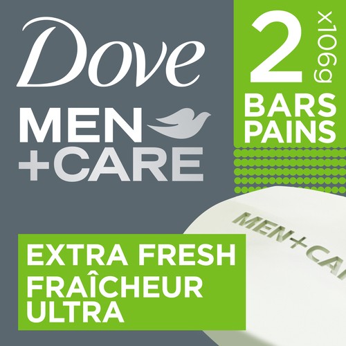 Dove Men+Care Body And Face Bar Extra Fresh For Refreshed Skin 2x106 g