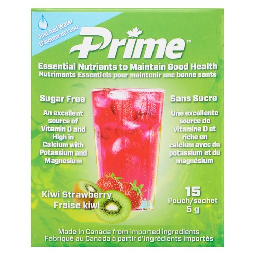 Prime Nutrition Drink Mix Kiwi And Strawberry Flavor 15 Pack