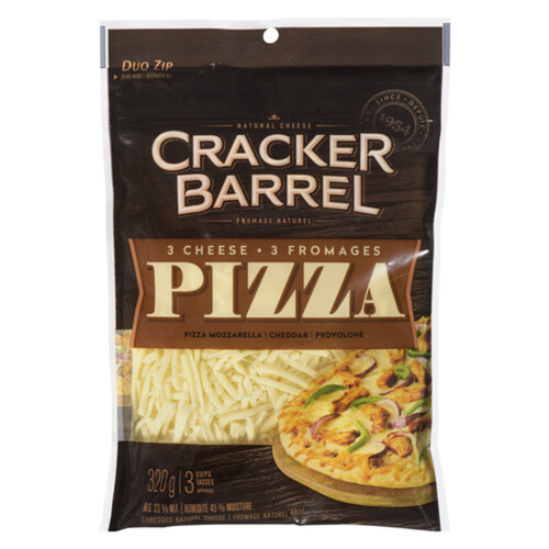 Cracker Barrel Shredded Cheese 3 Cheese Pizza  320 g