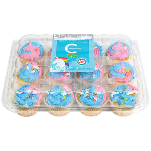 Compliments Mini Cupcakes Unicorn 284 g (frozen)